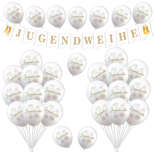Deko Jugendweihe Junge Mädchen,Jugendweihe Banner Luftballon Ballon