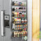 Aufworld Magnetic Spice Rack for Refrigerator, 6 Pack Magnetic Shelf, Fridge Magnet Organizer with Moveable 12 Hooks, Magnet Fridge Shelf for Kitchen Organization and Storage (6 Pack)