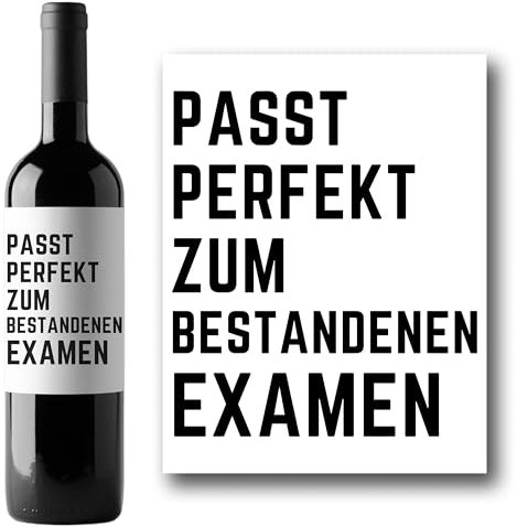 Weinetikett Geschenk Examen bestanden Lehrerin Lehrer Pflege Krankenpfleger Krankenschwester Pflegefachfrau Arzt Medizin Jura Jurist Freundin Flaschenetikett Sekt-Etikett
