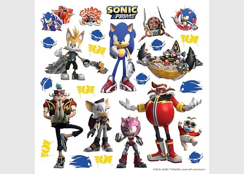 Sonic Kinderzimmer Wandstickers, Wandtattoo junge deko von AG Design 30 x 30 cm | ADKS 3932