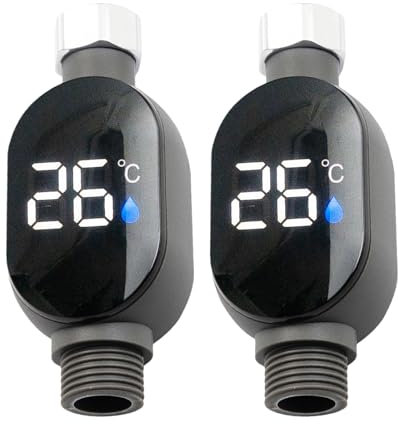 Bath Thermostat Shower Temperature Meter LED Digital Display Water Temperature Meter for Home Bathroom Kitchen