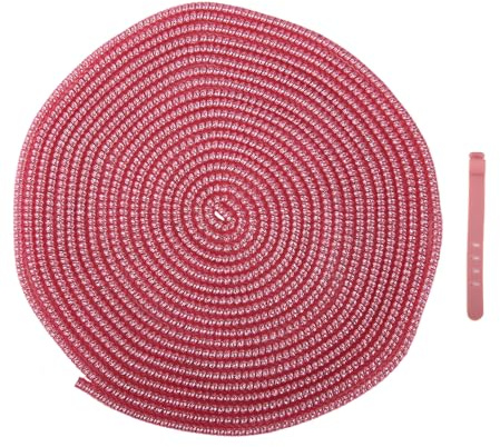 QLD COVER 4.8M(15.75FT) Spiral Cable Protector, Multicolor Suitable for Most Phone/Pad/Laptop USB Wire Cord Savers Protection Cover Anti-break Wrap Charger Data Line Cables Sleeves, Laser Rose