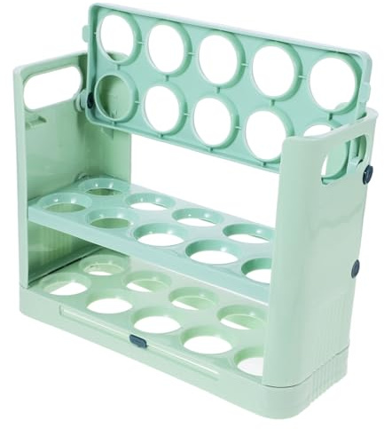 DOITOOL Eierbehälter Kühlschranktür Aufbewahrungsbox Mehrschichtig aus Kunststoff Türablagefach für Eier Kühlschrank Seitentür Organizer Platzsparend