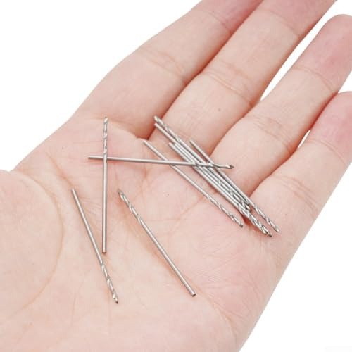Lot de 10 forets hélicoïdaux HSS - 1,0 mm - En acier - Tige droite - Pour métal, bois, plastique, aluminium - Petit diamètre