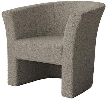Mirjan24 Cocktailsessel Noliaw Boucle, Design Polstersessel Clubsessel Bürosessel Relaxsessel Loungesessel Einzelsessel Sessel Club Möbel (Lambi 03)