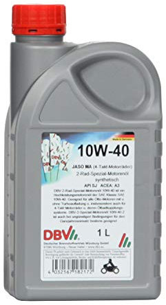 10W-40 DBV-Zweirad-Special-Motorenöl JASO MA (4-Takt) 20 x 1-Liter-Dose