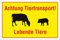 Schild Achtung Tiertransport! Lebende Tiere, 3 mm Alu-Verbund 300 x 200 mm