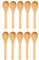 BambooMN Bamboo Spoons - Round Head Small Solid Bamboo Spice/Salt/Sugar Spoons, Carbonized Brown 3.5 - 100pcs