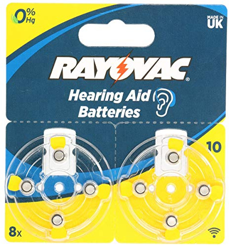 SIZE 10 HEARING AID BATTERIES 8 PACK