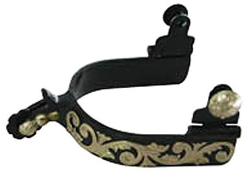 Aime Imports Western BS Floral Rosebud Ladies Spurs