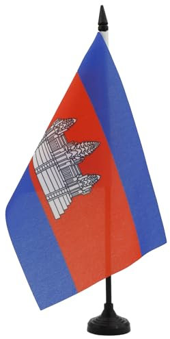 AZ FLAG - Tischflagge Kambodscha - 21x14 cm - Kambodschanische Tischfahne 14 x 21 Cm - Flaggen