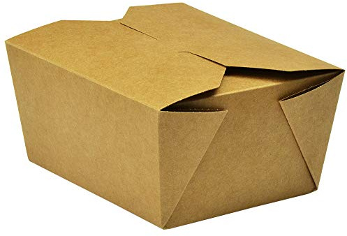 Vegware 1669 No.1 food carton, 700 mL (11 cm x 9 cm x 6.5 cm) (Pack of 450)