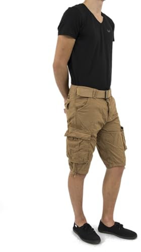 Schott NYC TRRANGER30 Short Homme Beige (Beige Beige) W29 (Taille Fabricant: 29) Lot de