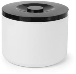 HENDI Cubitera para Hielo, hielera, Recipiente para almacenar Cubitos de Hielo, BarUp, de Doble Pared, 10L, ø292x(h) 220mm, poliestireno, Blanco y Negro