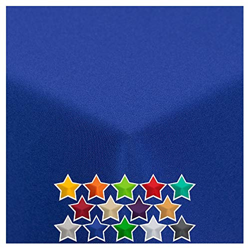 StoffTex Tischdecke I Tischläufer I Tischtuch I Tischwäsche I Dauerhaft Kratzfest I Tischdekoration aus Polyester für Wohnzimmer, Esszimmer, Balkon, Garten (Kornblumen, 100 x 100 cm)