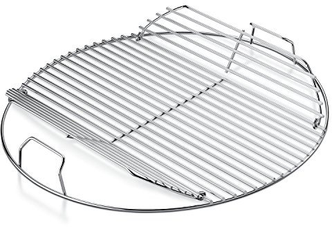 Denmay 7436 Barbecue Grille de Cuisson en Acier Nickelé Brillant pour Grils à Charbon Weber One-Touch 57 CM, Performer, Bar-B-Kettle et Master-Touch