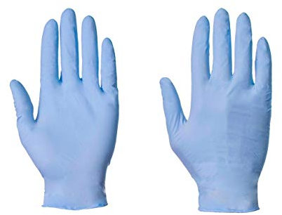 100 (1 Box) x Blue Nitrile (Latex & Powder Free) Gloves Disposable Food Medical etc. (Extra Large)