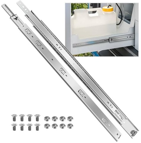SHUHANG Heavy Duty Drawer Runners 68kg Load Capacity, Full Extension Ball Bearing Drawer Slides Side Mount, 800mm 1 Pair