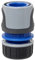 TATAY Conector Rápido Premium para Mangueras de 1/2 pulgadas 12,5mm - 5/8 pulgadas 15mm, Conector a Racor Universal, Fácil Instalación, Protección Solar, Gris - Negro