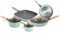 Aeternum Green Induction Wood, Batteria 8 Pezzi, Padelle Antiaderenti, Adatto a Induzione, Manici in Legno di Faggio, Include 3 Padelle, 2 Casseruole, 3 Coperchi, 100% materiali riciclabili, Verde
