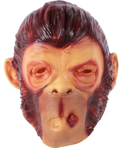 Lustige Smoking Monkey Head Vollmaske Party Prop Maskerade für Halloween Dance Show Cosplay