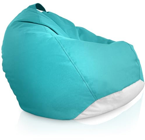 Aiire XXL Sitzsack Outdoor Bezug ohne Füllung - Modern Riesen Bean Bag für Garten und Pool - Bodenkissen Grob, Bodenstuhl - Gaming Sitzsäcke für Kinder und Erwachsene Turkis
