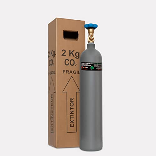 Bouteille de CO2 de 2 kg multi-usages. Bouteilles de CO2 pour brasseurs artisanaux. Bouteille Co2 haute résistance aux chocs. Bouteille de CO2 de 250 bars.