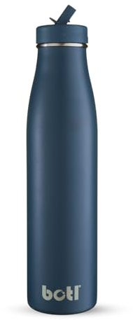 One Green Bottle New Evolution Collection Stainless Steel Water Bottle, Triple-Walled Isothermal Insulated, 800ml Leakproof Sports Cap for Hot and Cold Drinks Slate BOTL