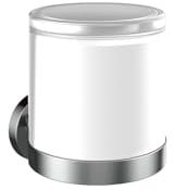emco Round Sensor Seifenspender zum Kleben in Chrom | Automatischer Flüssigseifenspender mit Akku für Bad & Gäste WC zur Wandmontage