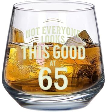 D Design Invent Print! 65th Birthday Gift Wine Glass Funny Printed Drinking Mug Present for Men Women Age 65 Year Old Gift Idea Keepsake Happy Birthday - 345ml