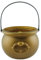 Mednkoku Plastic Cauldron,Cauldron 7.7X5.3In Gold Witches Cauldron Halloween Candy Bowl Plastic Cauldron Pot With Handle Trick Or Treat Party Supplies Halloween Decorations