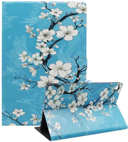 Bbjjkkz Tablet Hülle für Samsung Galaxy Tab A9 8,7 Zoll 2023 SM-X110 SM-X115 SM-X117, Slim Fit Leichte Schutzhülle Muster Tablet Hülle für Galaxy Tab A9 8,7 Zoll, Pflaumenblüte