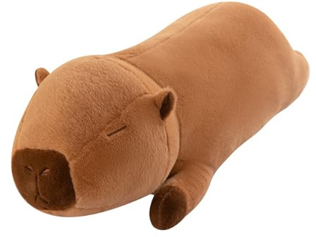 champracer Capibara Plüschtiere Lange Puppen Große Kissen Plüsch Capybara Plüschkissen Kinder Geburtstagsgeschenke Capybara Plüschtiere Niedliche Spielzeuge (90 cm,Braun)