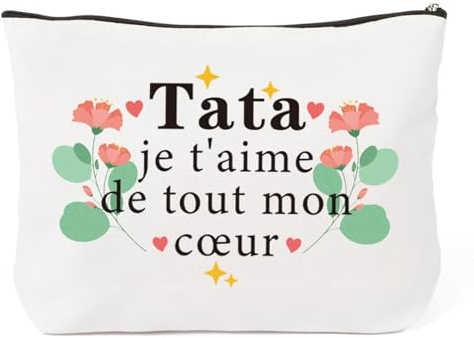 Cadeau Tata Original - Trousse Maquillage Femme Pour Anniversaire, Noël, Saint Valentin - Idée Cadeau Pour Nièce, Neveu, Tatie