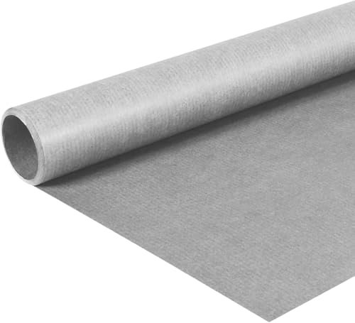 Papiertiger Farbiges Kraftpapier auf Rolle, ideal für Geschenkideen und Bastelprojekte (grau, 1 Rolle 10m x 70cm)