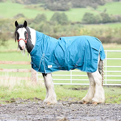 eQuitack Your Passion Is Our Mission Outdoor Winterdecke Turnout 100% Wasserdicht 600D Highneck 100G Fulling Multi Farbe Cobalt Blau - 125cm