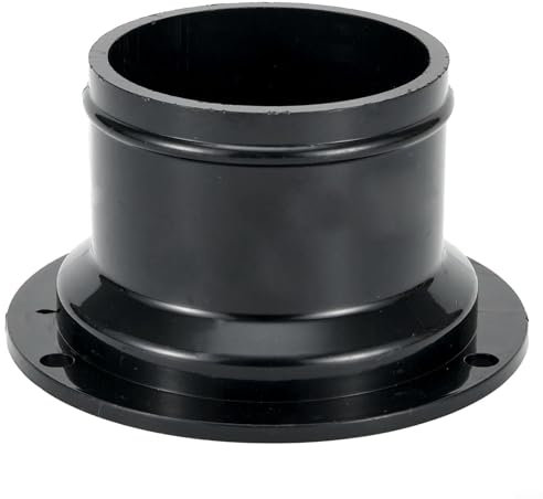 Conector de brida de tubo recto ABS montado en la pared para conductos de ventilación, movimiento de aire suave (50 mm)