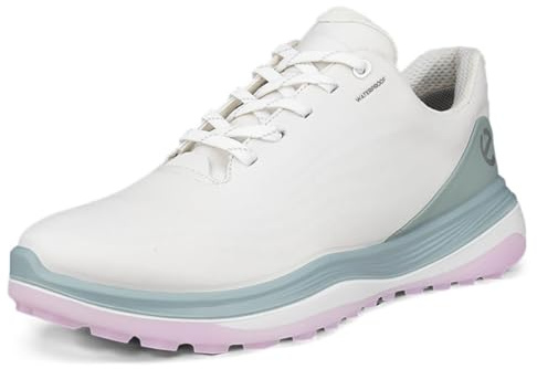 ECCO Womens 2026 LT1 Lace Up Waterproof Leather Spikeless Golf Shoes