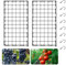 AROMUJOY Scrog Netz 2 Stück, 120x60cm Elastische Pflanzennetz mit 4 Haken, Ranknetz für Kletterpflanzen Gurken, Wachsen Zelt Netz für Gemüse Früchte Blumen