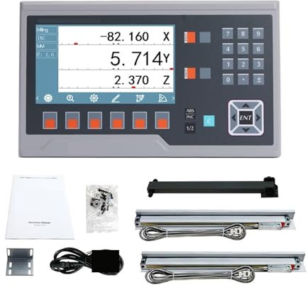 Lineare Skala mit digitaler Anzeige Drehbank LCD YH800-2P. Mehrsprachige digitale Digitalanzeige optischer Encoder lineare Waagen 50 mm bis 1000 mm(NEW BIG LCD DRO SET)