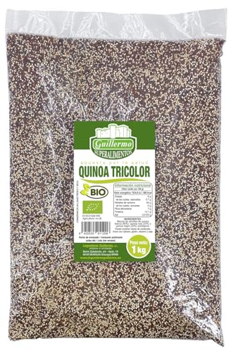 Guillermo | Quinoa tricolor BIO - Bolsa 1 kg. | 100% ecológica | Superalimento | Fuente de fibra, proteína y omega-6