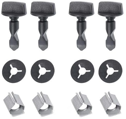 Wjelet 12 Stück Anhängerkupplung Abdeckung Schrauben Für Halteklammer Stoßstangenabdeckung Für A3 8P, A1, Q5, Q7, TT, Golf 4–7, Touran, Tiguan, Polo, Transporter T3–T6, Jetta (6N0129355)