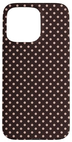 Klassisches Punktemuster, braun, Boho-Hülle mit Punkten Hülle für iPhone 15 Pro Max