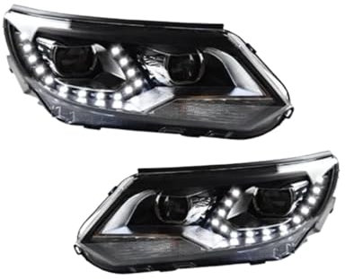 EWOPILNEX Kompatibel mit VW Tiguan 2013–2016, Scheinwerfer-Beleuchtungsbaugruppe, Upgrade, LED-Autoscheinwerfer-Projektorlinse, Zubehör