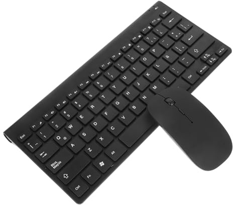 Lurrose Jelly Comb Wireless Keyboard and Mouse with Latin Spanish Keyboard Layout Wireless Connectivity Stylish Resin Material for Efficient Typing and Office Use