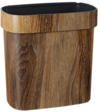 Toddmomy Cubo de Basura de Cocina Diseño Imitación Madera, Ligero Gran Capacidad, Adecuado para Baño y Oficina en Espacios Reducidos Color Aleatorio