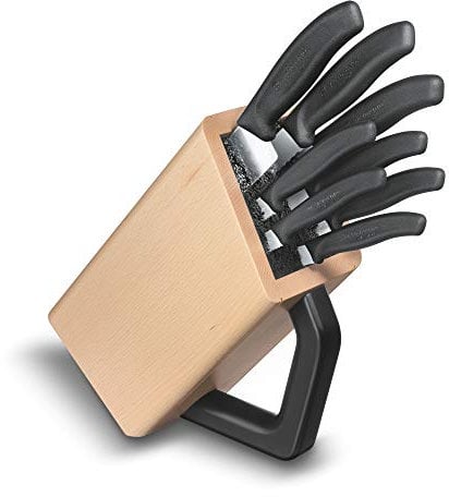 Victorinox Swiss Classic, blocco in legno con 8 coltelli da cucina