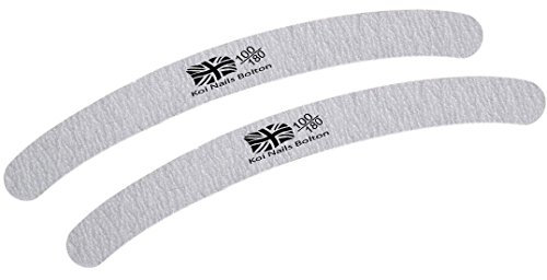 2 x Nail File 100/180 Grit Washable Foam Inner Manicure Zebra Banana emery board