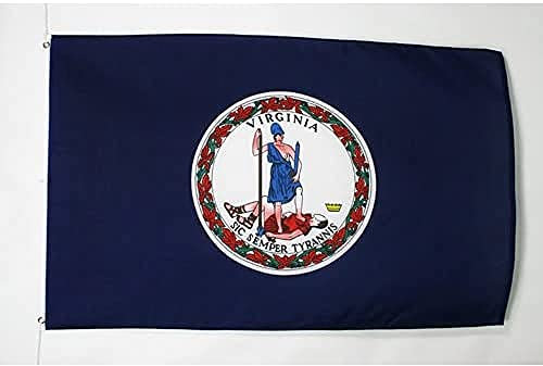 AZ FLAG - Flagge Virginia - 90x60 cm - Bundesstaat Virginia Fahne 100% Polyester mit Messing-Ösen - 50g