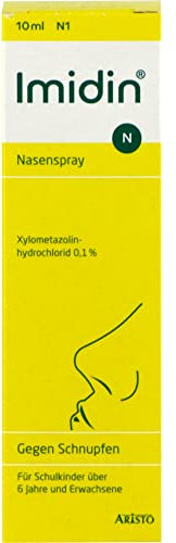 Imidin N Nasenspray 15ml – abschwellendes Schnupfenspray mit Xylometazolin für Erwachsene & Kinder ab 6 Jahren – befreit verstopfte Nase schnell & langanhaltend – Aristo Pharma